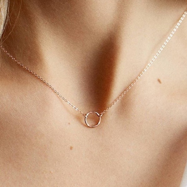 O Ring Choker, Discreet Day Collar, Ddlg Collar, Discreet Collar, Womens Choker Collar, O Ring Collar Ring Choker, Dainty Gold Choker