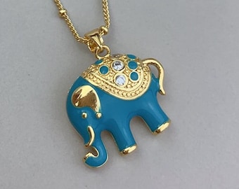 Elefante encanto elefante collar elefante joyería elefante colgante animal collar afortunado elefante bebé elefante regalo elefante regalos