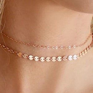 Gold Coin Necklace, Discreet Day Collar, Ddlg Collar, Womens Choker Collar Necklace For Women, Gold Coin Choker Best Friend Gift