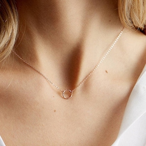 O Ring Choker Christmas Gift, Discreet Day Collar Gift for Her, Discreet Collar And Womens Choker Collar, O Ring Collar Ring Choker