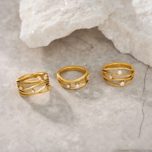 Chunky Rings, Chunky Gold Ring, Cool Rings, Anxiety Ring, Signet Ring, Celtic Ring, Gothic Ring, Chrome Hearts Ring For Her, Gift for Her