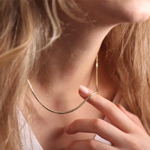 Collar de serpiente, collar de espiga, conjunto de collar en capas, collar de día discreto, collar gargantilla collar, gargantilla delicada, collar para mamá