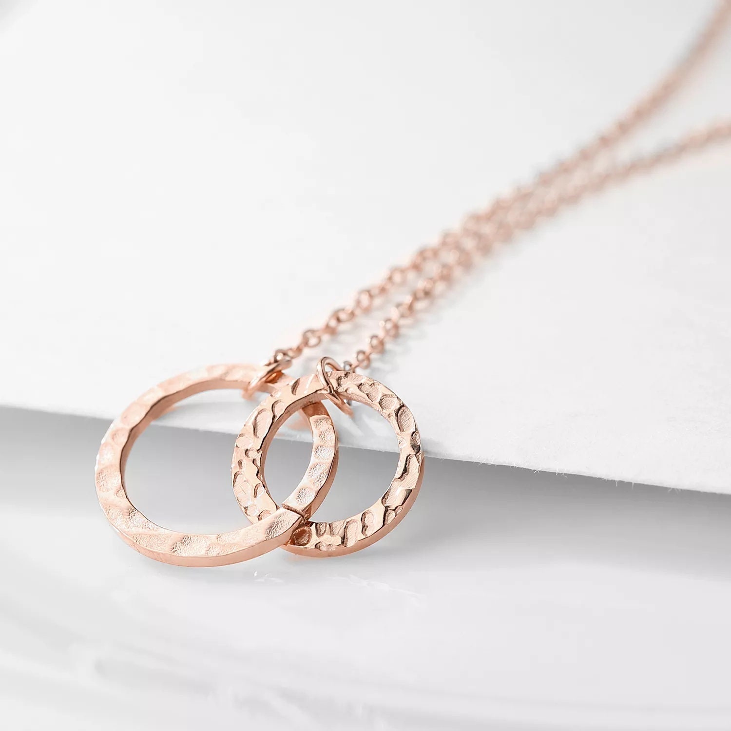 Double O Ring Necklace for Best Friend Gift, Friendship Necklace 