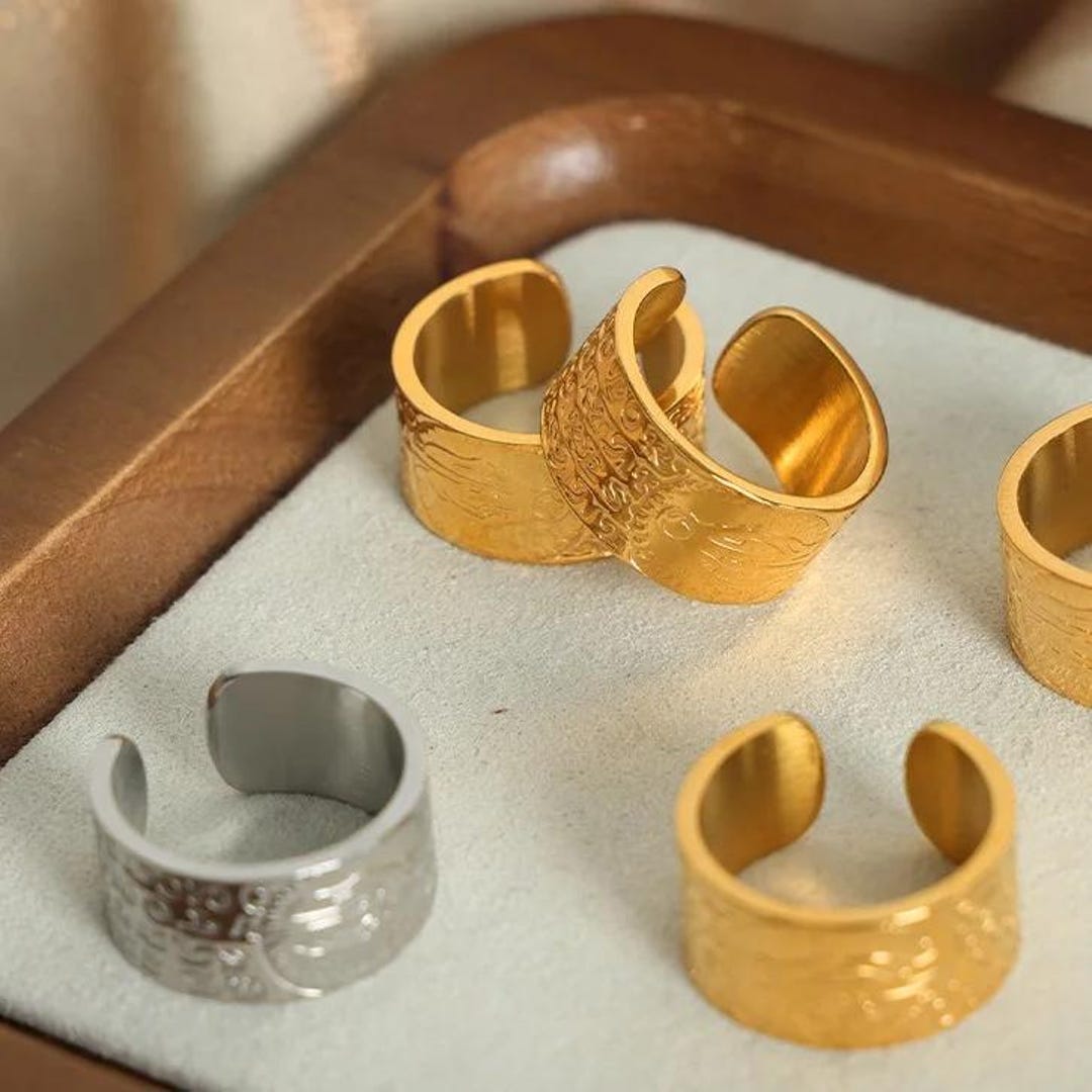 Chunky Gold Ring, Chunky Rings, Anxiety Ring, Celtic Ring, Cool Rings ...