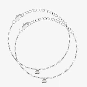 Bracelet noeud d'amour, bracelet pour couple, bracelet infini, bracelet à breloques, minimaliste Caitlyn, cadeau pour meilleure amie, bijoux élégants Silver