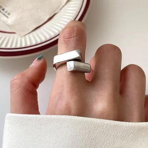 Signet Ring, Cool Rings, 925 Sterling Silver Chunky Rings, Couples Ring Gift For Her, Gothic Ring, Anxiety Ring, Chunky Gold Ring