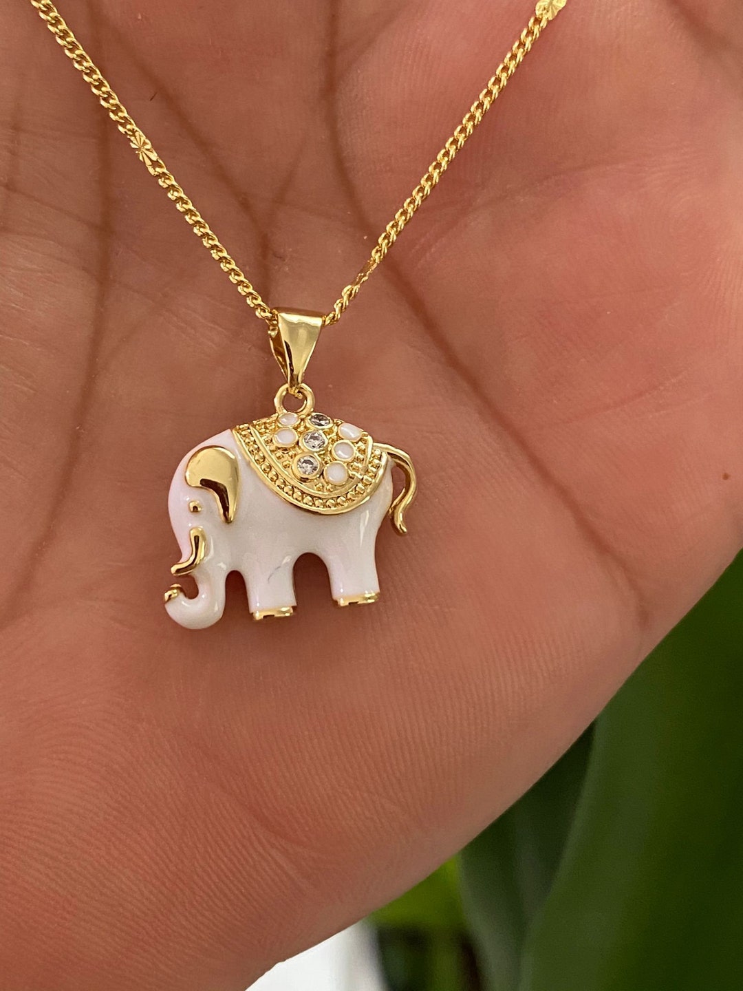 Etsy elephant necklace clearance