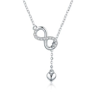Infinity Necklace, Minimalist Choker, Y Necklace, and Gold Chain Choker Integrated with Discreet Day Collar for a Sleek Design