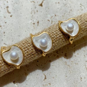Signet Ring, Gold Dome Ring, Chunky Rings, Pearl Ring, Cool Rings, Anxiety Ring, Chrome Hearts Ring For Her, Chunky Gold Ring, Gothic Ring
