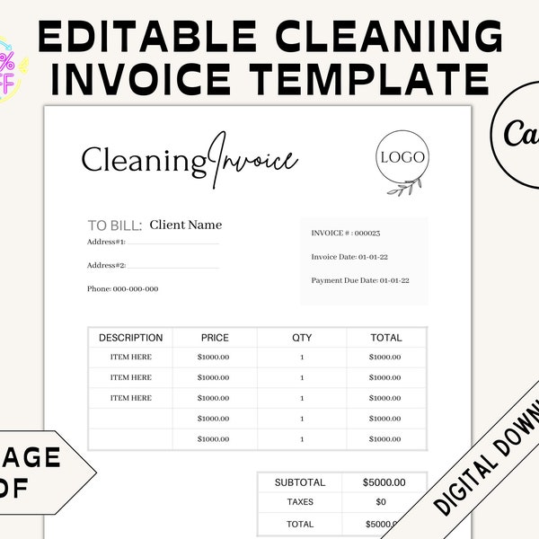 Cleaning Lady Contract Etsy