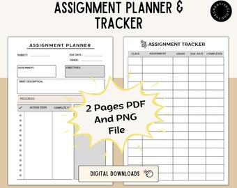 assignment notebook drawing Assignment Planner & Tracker | Assignment Planner Printable | College Assignment tracker | Assignment Notebook |Goodnotes Assignment Planner