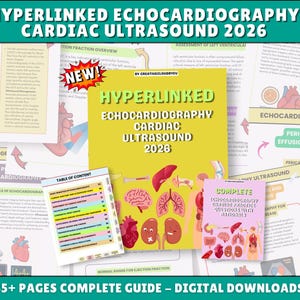 Echocardiography Study Guide: Cardiac Ultrasound Notes & Practice Questions (PDF Download A4 Size)