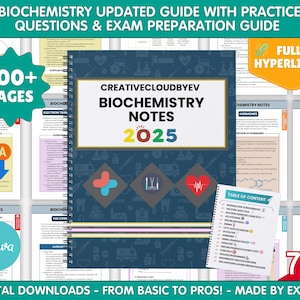 Biochemistry Notes: Exam Prep & Practice Questions (Digital Download)