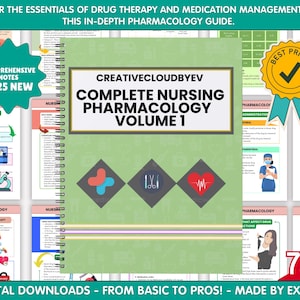 Nursing Pharmacology Study Guide Bundle: NCLEX & ATI Notes (Digital Download)