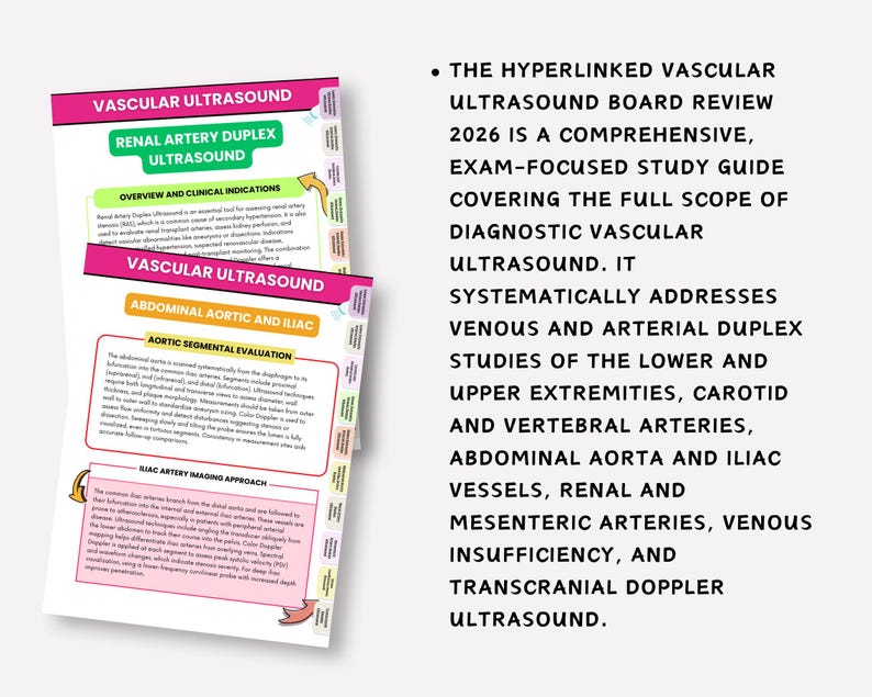 Radiology Rvt File Vascular Ultrasound RVT Exam Study Guide: Sonographer Review (digital ...