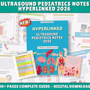Pädiatrischer Ultraschall Lernführer, Sonographer Notizen (Digitaler Download)