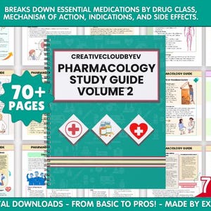 Pharmacology Study Guide Bundle 2025, Pharmacology Notes, Nursing Study Guides, Nclex Pharmacology, ATI Pharmacology, Nursing School Bundle
