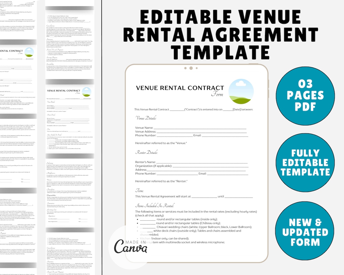 Image 1 for Venue Rental Agreement Template