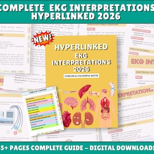 Guida di studio infermieristico per l'interpretazione dell'ECG: schema riassuntivo dei ritmi cardiaci (download digitale)