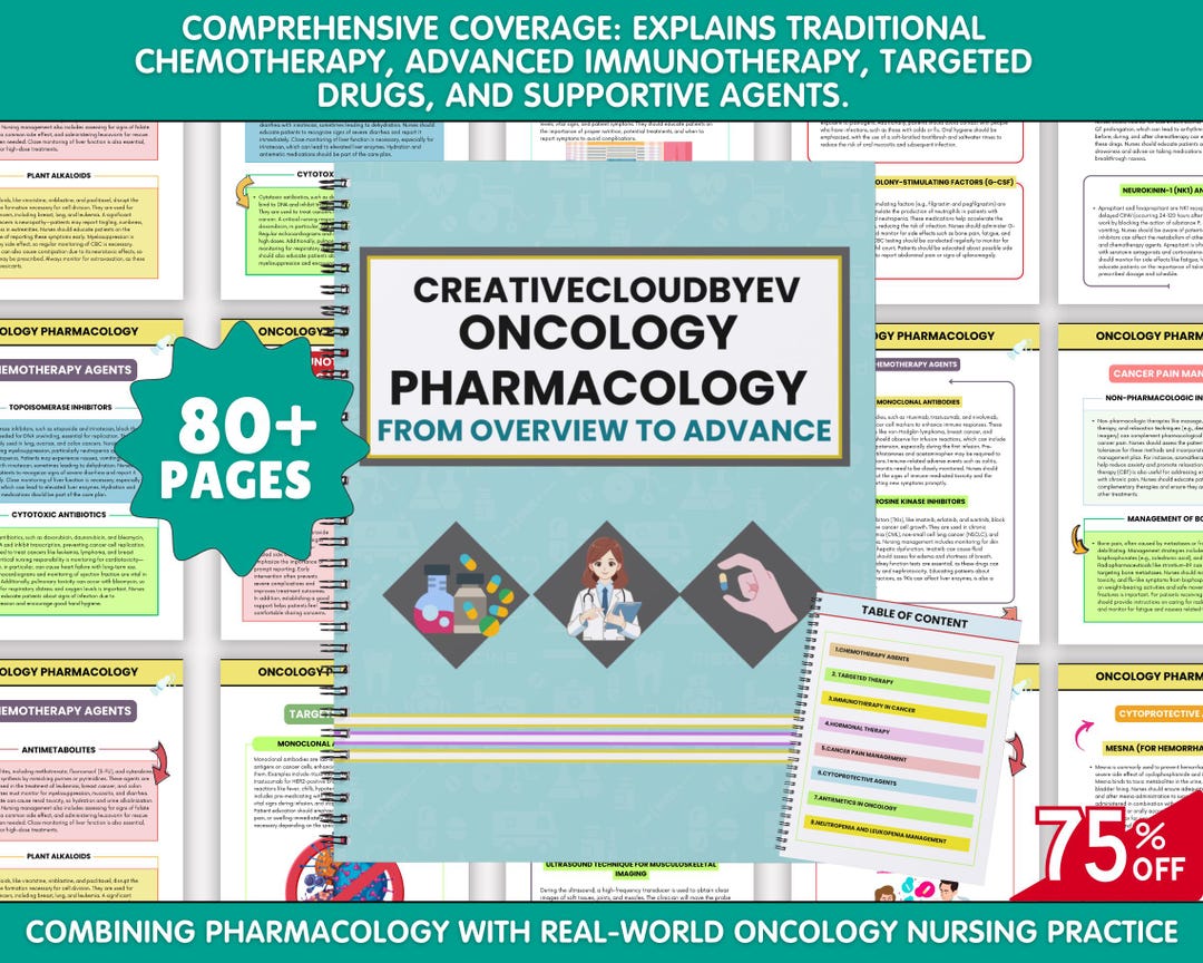 Oncology Pharmacology Cheat Sheet 2025: 15+ Topics, 80+ Pages - Nurse ...