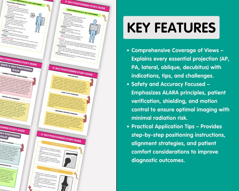 X-ray Positioning Study Guide, Radiography Students, 45+ Positions (PDF ...
