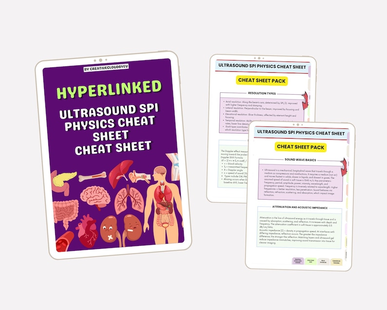 Spi Notes Ultrasound Physics SPI Study Notes: Sonography Exam Prep, HYPERLINKED ...