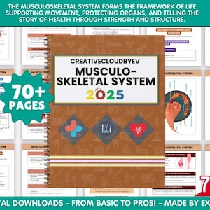 Musculoskeletal System Nursing Study Guide: Anatomy & Physiology (PDF Download A4 Size)