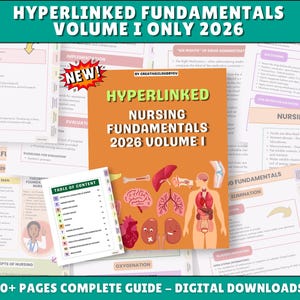 Guida allo studio dei fondamenti dell'infermieristica: oltre 10 argomenti, oltre 70 pagine colorate, collegamenti ipertestuali, nuovo 2026 (PDF)