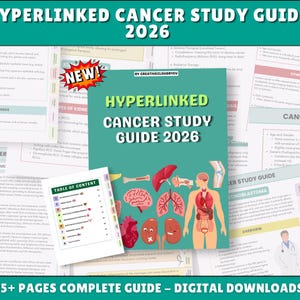 Studiegids oncologie verpleegkunde, kankertypes, aantekeningen medische ingreep (pdf en png)