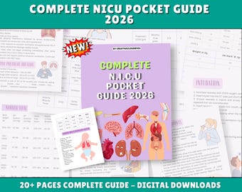 NICU Pocket Guide, Reference Card Bundle, 2026 Edition (Digital Download)