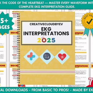 EKG Interpretation Study Guide: Nursing School Cardiac Rhythms (Digital Download)