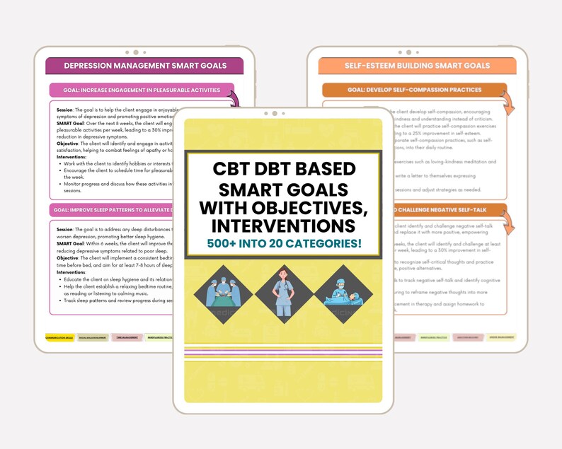 500 X SMART Goals for Therapy Treatment Planning Objectives and ...