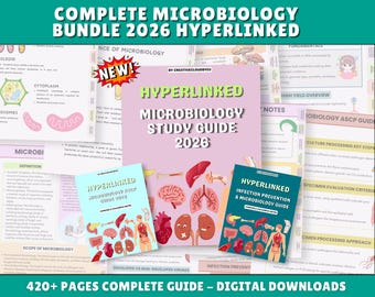 Masterclass spiekbriefje microbiologie, studiegids medische studenten, 2026 met hyperlink (pdf)