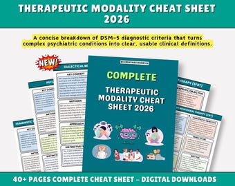 Hojas de referencia sobre modalidades terapéuticas: TCC, TCD, EMDR (descarga digital)