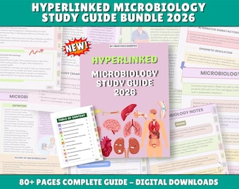 Mikrobiologie Masterclass Studienführer: 10+ Themen, Hyperlinked Ausgabe 2026 (PDF-Download