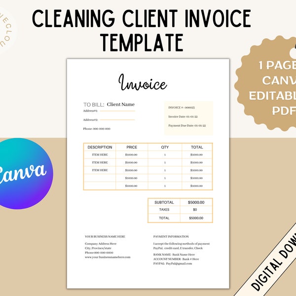 Cleaning Lady Contract Etsy