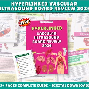 Gefäßultraschall RVT Exam Study Guide: Sonographer Bewertung (Digitaler Download, PDF- und PNG-Dateien)
