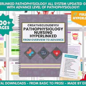 Pathophysiology Study Guide Bundle 200+ Pages Hyperlinked, Advance Pathophysiology Nursing, 2025 Updated - All System Pathophysiology Notes