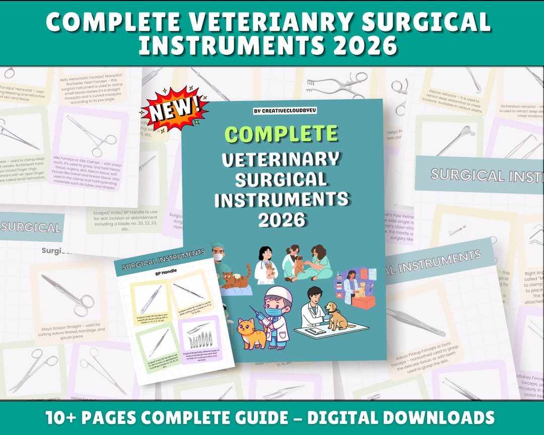 Veterinary Charting Instruments Vet Tech Surgical Instruments, Veterinary Bundle, 2026 Edition (digital ...