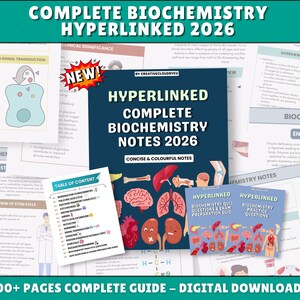 Biochemistry Notes: Exam Prep & Practice Questions (Digital Download)