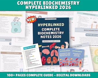 Notizen zur Biochemie: Prüfungsvorbereitung & Übungsfragen (Digitaler Download)