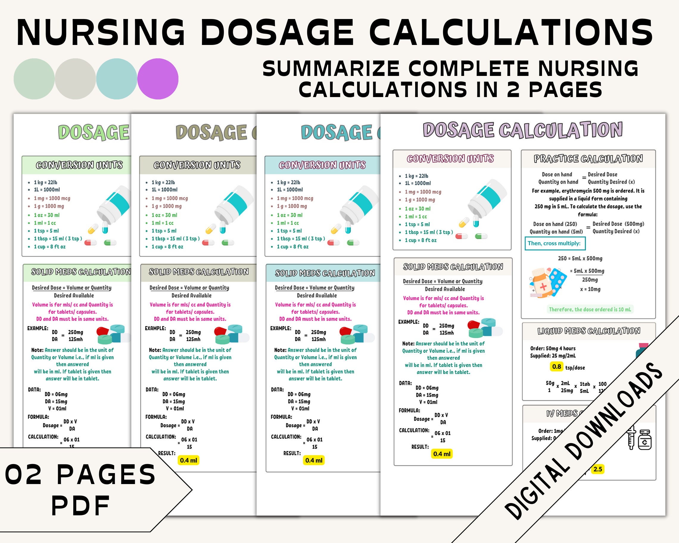 Step By Step Nursing Dosage Calculations