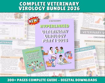 Notes de virologie Vet Tech : Guide d'étude de préparation VTNE (téléchargement numérique)