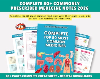 80 Common Prescribed Medicine 2026, New Edition (PDF)