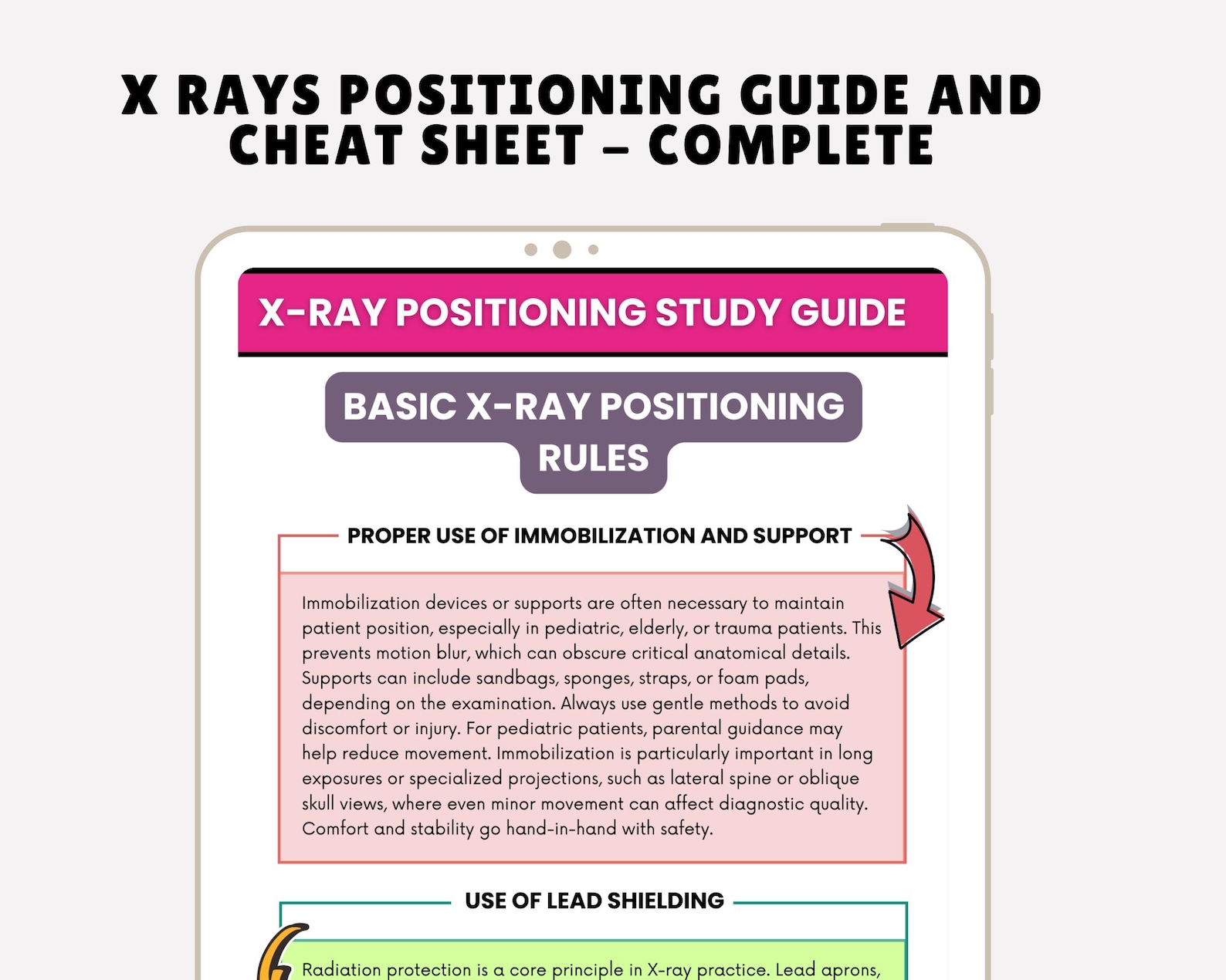 X-ray Positioning Study Guide, Radiography Students, 45+ Positions (PDF ...