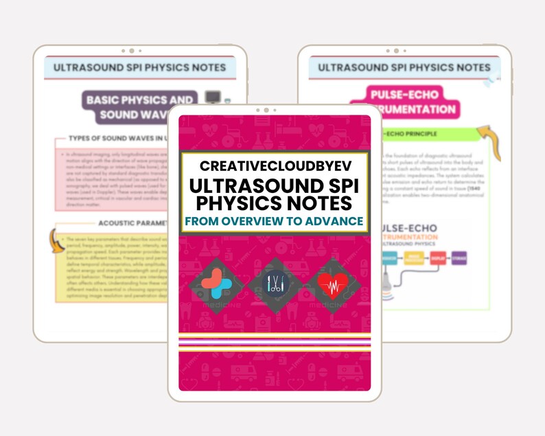 Spi Notes Ultrasound Physics SPI Study Notes: Sonography Exam Prep (digital ...