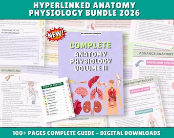 Przewodnik do nauki anatomii i fizjologii, tom II: hiperłącza, wszystkie układy ciała, ponad 100 stron, 2026 (PDF)