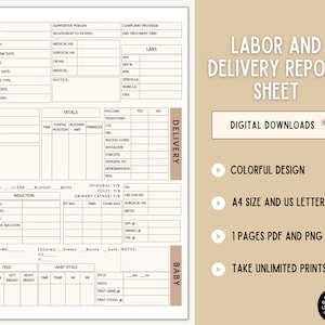 Labor and Delivery Report Sheet - Labor Report Sheet - Labor Delivery ...