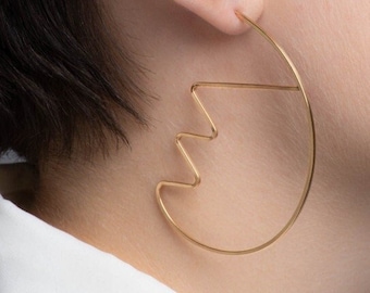 Bario Neal 14K Circ Hoop Earrings