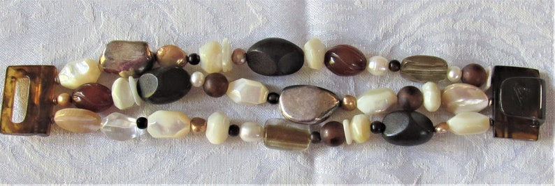 RARE Silpada Sterling Silver Pearl Quartz MOP Sunstone Bracelet image 4